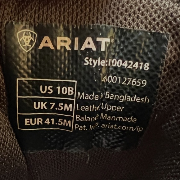 New Ariat Fatbaby Leather Boots with Animal Print - Picture 3 of 3